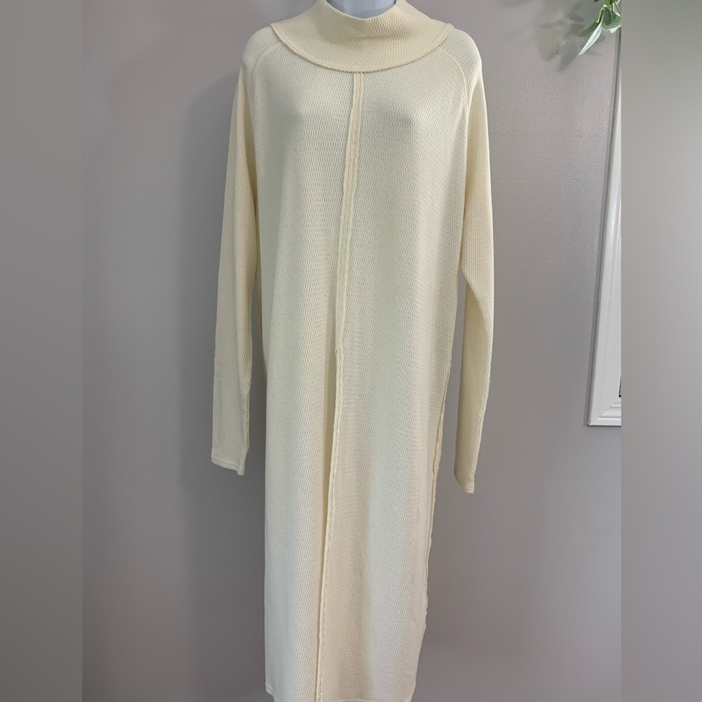 We The Free Elegant Cream Long Sleeve Dress/Cover